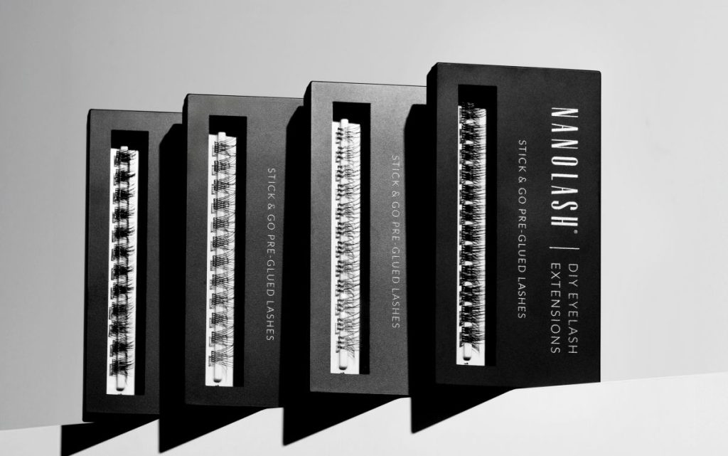 nanolash Pestanas postiças previamente coladas para fazer extensões de pestanas em casa